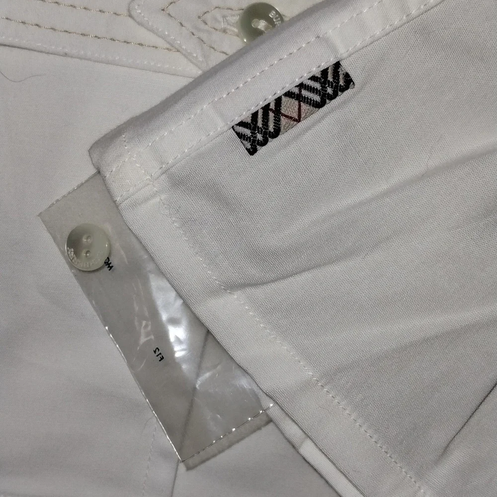 Burberry Asymmetrical Ivory Button-Up Shirt - Picture 7 of 11